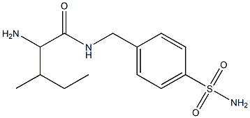 2-amino-N-[4-(aminosulfonyl)benzyl]-3-methylpentanamide 结构式