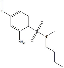 2-amino-N-butyl-4-methoxy-N-methylbenzene-1-sulfonamide 结构式