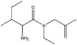 2-amino-N-ethyl-3-methyl-N-(2-methylprop-2-enyl)pentanamide 结构式