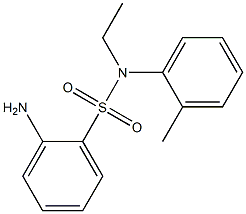 2-amino-N-ethyl-N-(2-methylphenyl)benzene-1-sulfonamide 结构式