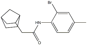 2-bicyclo[2.2.1]hept-2-yl-N-(2-bromo-4-methylphenyl)acetamide 结构式