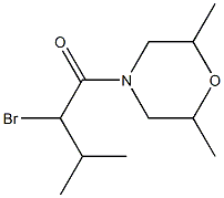 2-bromo-1-(2,6-dimethylmorpholin-4-yl)-3-methylbutan-1-one 结构式