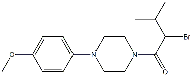 2-bromo-1-[4-(4-methoxyphenyl)piperazin-1-yl]-3-methylbutan-1-one 结构式