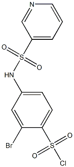 2-bromo-4-(pyridine-3-sulfonamido)benzene-1-sulfonyl chloride 结构式
