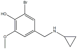 2-bromo-4-[(cyclopropylamino)methyl]-6-methoxyphenol 结构式