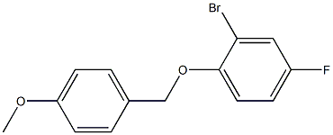 2-bromo-4-fluoro-1-[(4-methoxyphenyl)methoxy]benzene 结构式