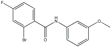 2-bromo-4-fluoro-N-(3-methoxyphenyl)benzamide 结构式