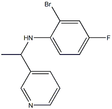 2-bromo-4-fluoro-N-[1-(pyridin-3-yl)ethyl]aniline 结构式