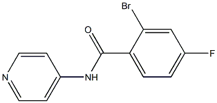 2-bromo-4-fluoro-N-pyridin-4-ylbenzamide 结构式