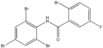 2-bromo-5-fluoro-N-(2,4,6-tribromophenyl)benzamide 结构式