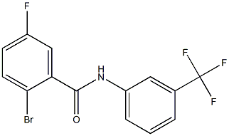 2-bromo-5-fluoro-N-[3-(trifluoromethyl)phenyl]benzamide 结构式