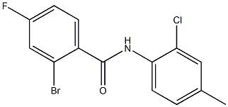 2-bromo-N-(2-chloro-4-methylphenyl)-4-fluorobenzamide 结构式