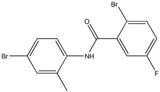 2-bromo-N-(4-bromo-2-methylphenyl)-5-fluorobenzamide 结构式