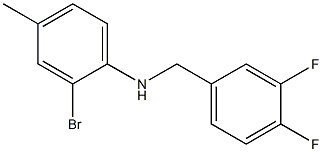 2-bromo-N-[(3,4-difluorophenyl)methyl]-4-methylaniline 结构式