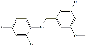 2-bromo-N-[(3,5-dimethoxyphenyl)methyl]-4-fluoroaniline 结构式