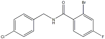 2-bromo-N-[(4-chlorophenyl)methyl]-4-fluorobenzamide 结构式