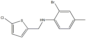 2-bromo-N-[(5-chlorothiophen-2-yl)methyl]-4-methylaniline 结构式