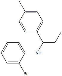 2-bromo-N-[1-(4-methylphenyl)propyl]aniline 结构式