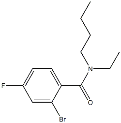 2-bromo-N-butyl-N-ethyl-4-fluorobenzamide 结构式