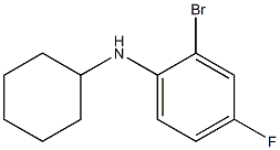 2-bromo-N-cyclohexyl-4-fluoroaniline 结构式