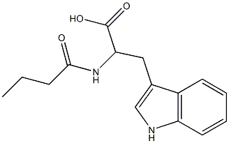 2-butanamido-3-(1H-indol-3-yl)propanoic acid 结构式