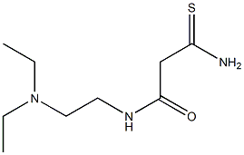 2-carbamothioyl-N-[2-(diethylamino)ethyl]acetamide 结构式