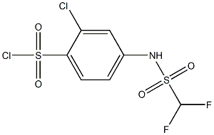 2-chloro-4-(difluoromethanesulfonamido)benzene-1-sulfonyl chloride 结构式