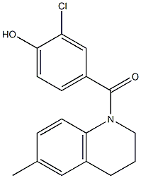 2-chloro-4-[(6-methyl-1,2,3,4-tetrahydroquinolin-1-yl)carbonyl]phenol 结构式