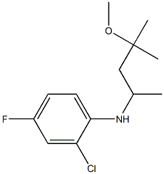 2-chloro-4-fluoro-N-(4-methoxy-4-methylpentan-2-yl)aniline 结构式