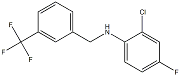 2-chloro-4-fluoro-N-{[3-(trifluoromethyl)phenyl]methyl}aniline 结构式