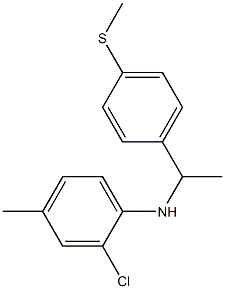 2-chloro-4-methyl-N-{1-[4-(methylsulfanyl)phenyl]ethyl}aniline 结构式