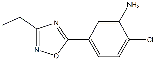 2-chloro-5-(3-ethyl-1,2,4-oxadiazol-5-yl)aniline 结构式