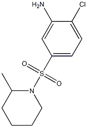 2-chloro-5-[(2-methylpiperidine-1-)sulfonyl]aniline 结构式