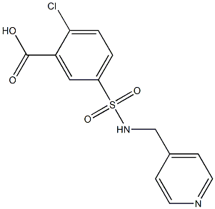2-chloro-5-[(pyridin-4-ylmethyl)sulfamoyl]benzoic acid 结构式