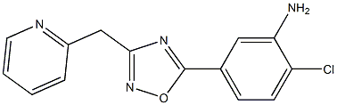 2-chloro-5-[3-(pyridin-2-ylmethyl)-1,2,4-oxadiazol-5-yl]aniline 结构式