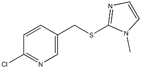 2-chloro-5-{[(1-methyl-1H-imidazol-2-yl)sulfanyl]methyl}pyridine 结构式