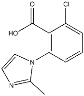 2-chloro-6-(2-methyl-1H-imidazol-1-yl)benzoic acid 结构式