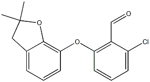 2-chloro-6-[(2,2-dimethyl-2,3-dihydro-1-benzofuran-7-yl)oxy]benzaldehyde 结构式