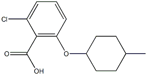 2-chloro-6-[(4-methylcyclohexyl)oxy]benzoic acid 结构式
