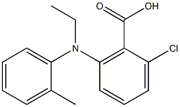 2-chloro-6-[ethyl(2-methylphenyl)amino]benzoic acid 结构式