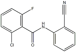 2-chloro-N-(2-cyanophenyl)-6-fluorobenzamide 结构式