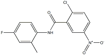 2-chloro-N-(4-fluoro-2-methylphenyl)-5-nitrobenzamide 结构式