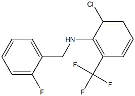 2-chloro-N-[(2-fluorophenyl)methyl]-6-(trifluoromethyl)aniline 结构式