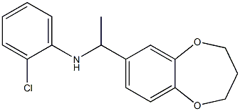 2-chloro-N-[1-(3,4-dihydro-2H-1,5-benzodioxepin-7-yl)ethyl]aniline 结构式