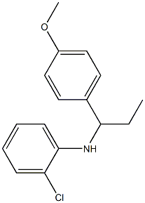 2-chloro-N-[1-(4-methoxyphenyl)propyl]aniline 结构式