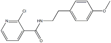 2-chloro-N-[2-(4-methoxyphenyl)ethyl]pyridine-3-carboxamide 结构式