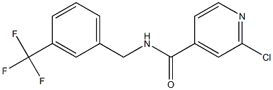 2-chloro-N-{[3-(trifluoromethyl)phenyl]methyl}pyridine-4-carboxamide 结构式