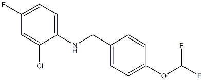 2-chloro-N-{[4-(difluoromethoxy)phenyl]methyl}-4-fluoroaniline 结构式