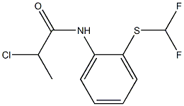 2-chloro-N-{2-[(difluoromethyl)thio]phenyl}propanamide 结构式