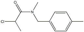 2-chloro-N-methyl-N-[(4-methylphenyl)methyl]propanamide 结构式